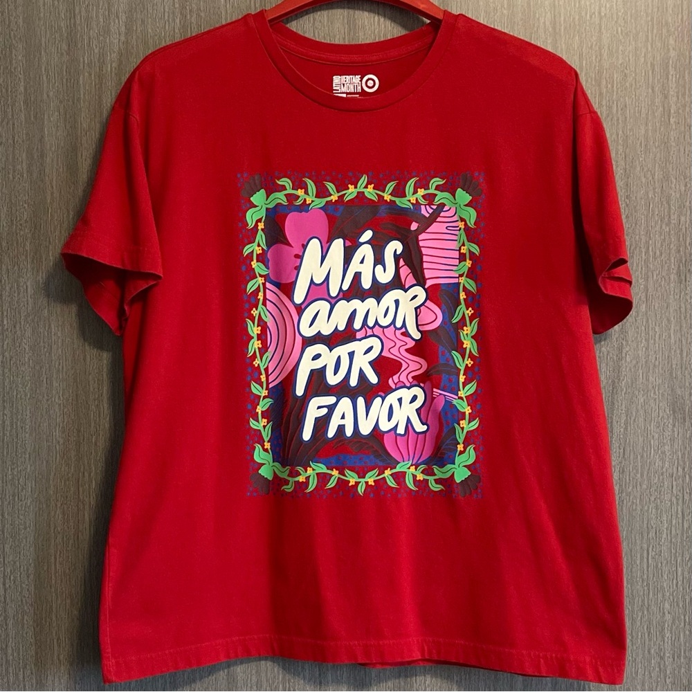 Target Latino Heritage Month Tee - Mas Amor Por Favor - Size Medium